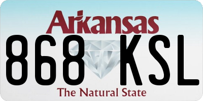 AR license plate 868KSL