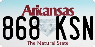 AR license plate 868KSN