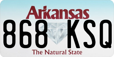 AR license plate 868KSQ