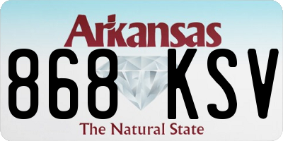 AR license plate 868KSV