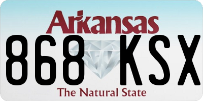 AR license plate 868KSX