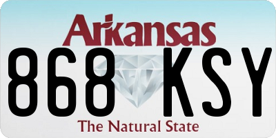AR license plate 868KSY