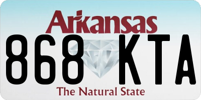 AR license plate 868KTA