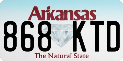 AR license plate 868KTD