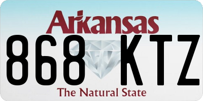 AR license plate 868KTZ