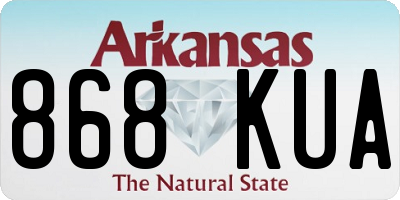 AR license plate 868KUA