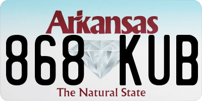 AR license plate 868KUB