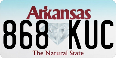 AR license plate 868KUC