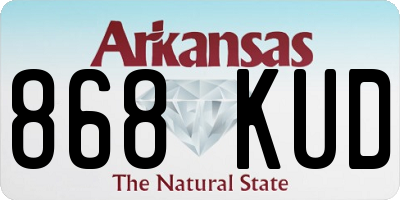 AR license plate 868KUD