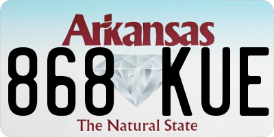 AR license plate 868KUE