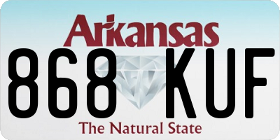AR license plate 868KUF