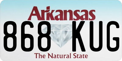 AR license plate 868KUG