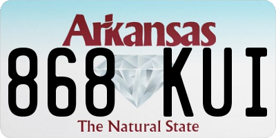 AR license plate 868KUI