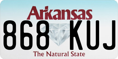 AR license plate 868KUJ