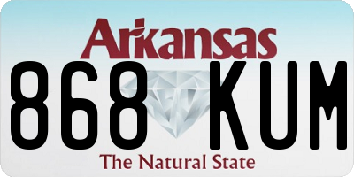 AR license plate 868KUM