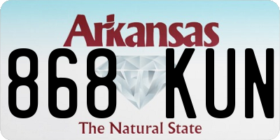 AR license plate 868KUN