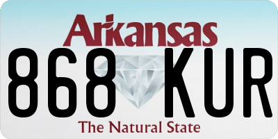 AR license plate 868KUR