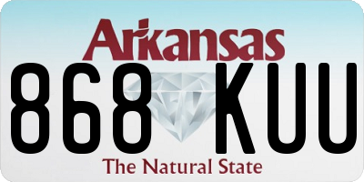 AR license plate 868KUU