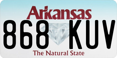 AR license plate 868KUV