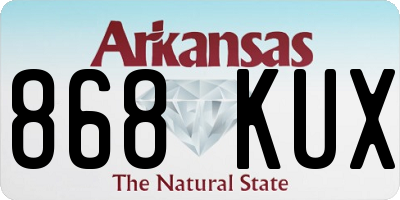 AR license plate 868KUX