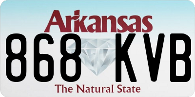 AR license plate 868KVB