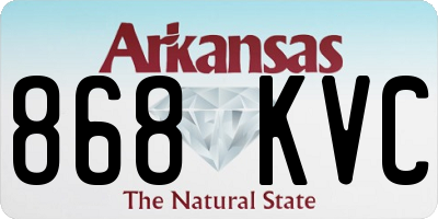 AR license plate 868KVC
