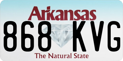 AR license plate 868KVG