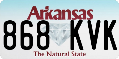 AR license plate 868KVK