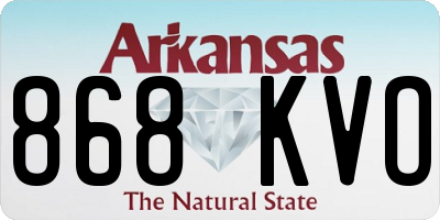AR license plate 868KVO