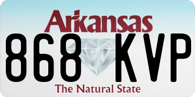 AR license plate 868KVP