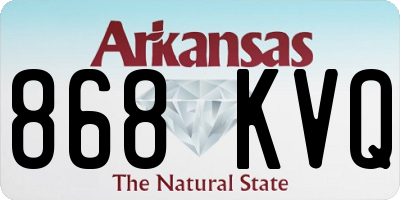 AR license plate 868KVQ
