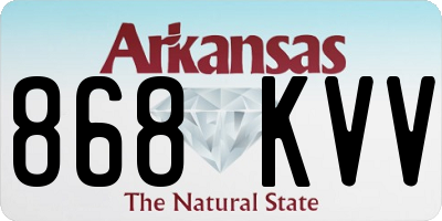 AR license plate 868KVV