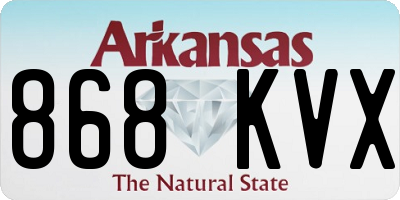 AR license plate 868KVX