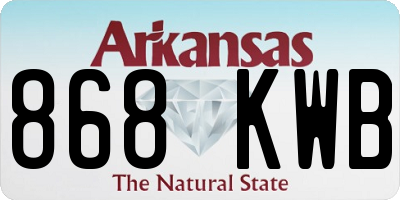 AR license plate 868KWB