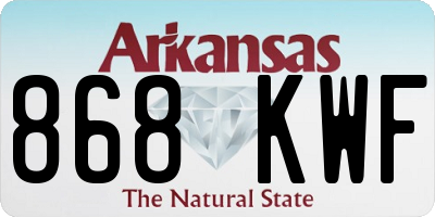AR license plate 868KWF