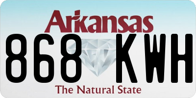 AR license plate 868KWH