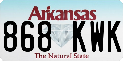 AR license plate 868KWK