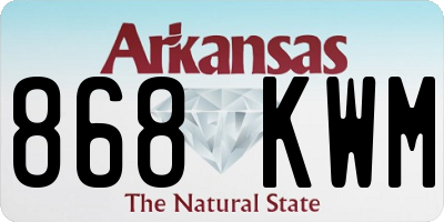 AR license plate 868KWM