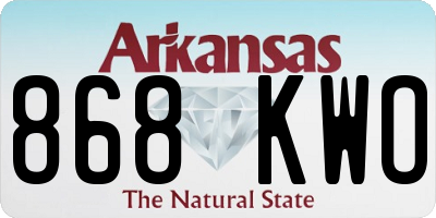 AR license plate 868KWO