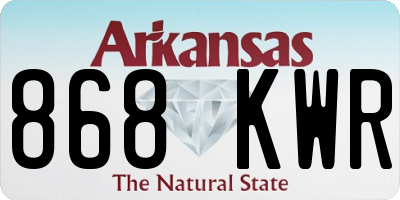 AR license plate 868KWR