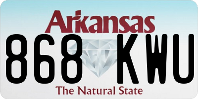 AR license plate 868KWU