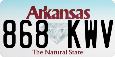 AR license plate 868KWV