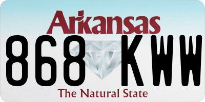 AR license plate 868KWW
