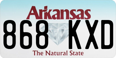 AR license plate 868KXD