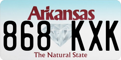 AR license plate 868KXK