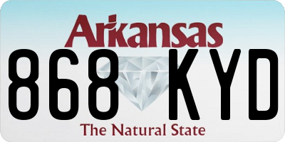 AR license plate 868KYD