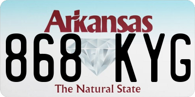 AR license plate 868KYG
