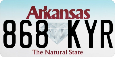 AR license plate 868KYR