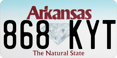 AR license plate 868KYT