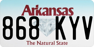 AR license plate 868KYV